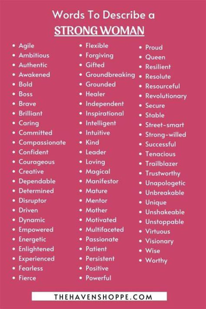 75 Strong Woman Words to Describe the Women We Love