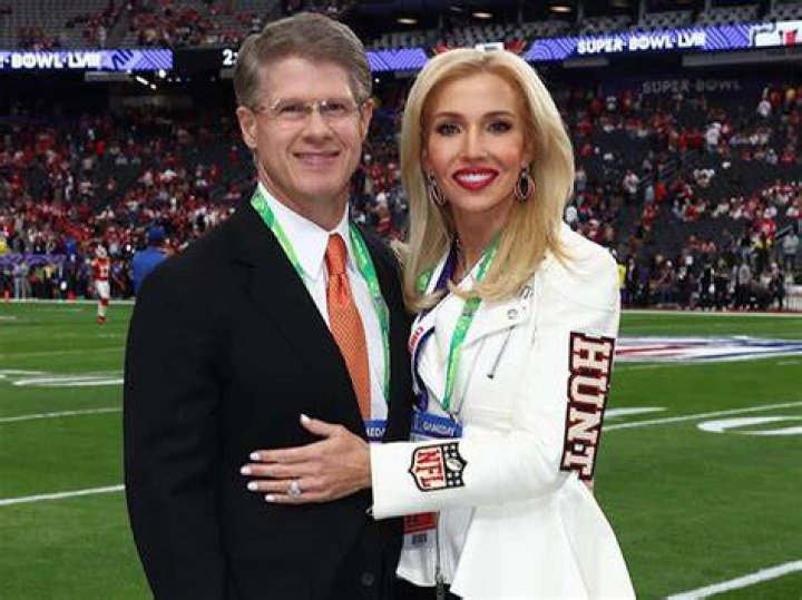 Clark Hunt’s Wife Tavia Hunt Suits Up in ChiefsRed at Super Bowl 2023